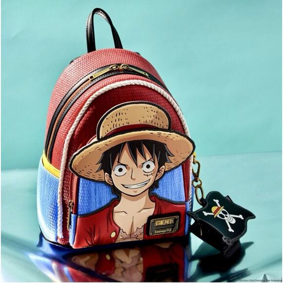 NYCC Limited Edition One Piece Luffy Cosplay Mini Backpack With Coin Bag NWT - Picture 2 of 7
